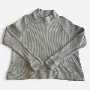 THE NORTH FACE Women's XL Waffle Knit Long Sleeve Top Beige